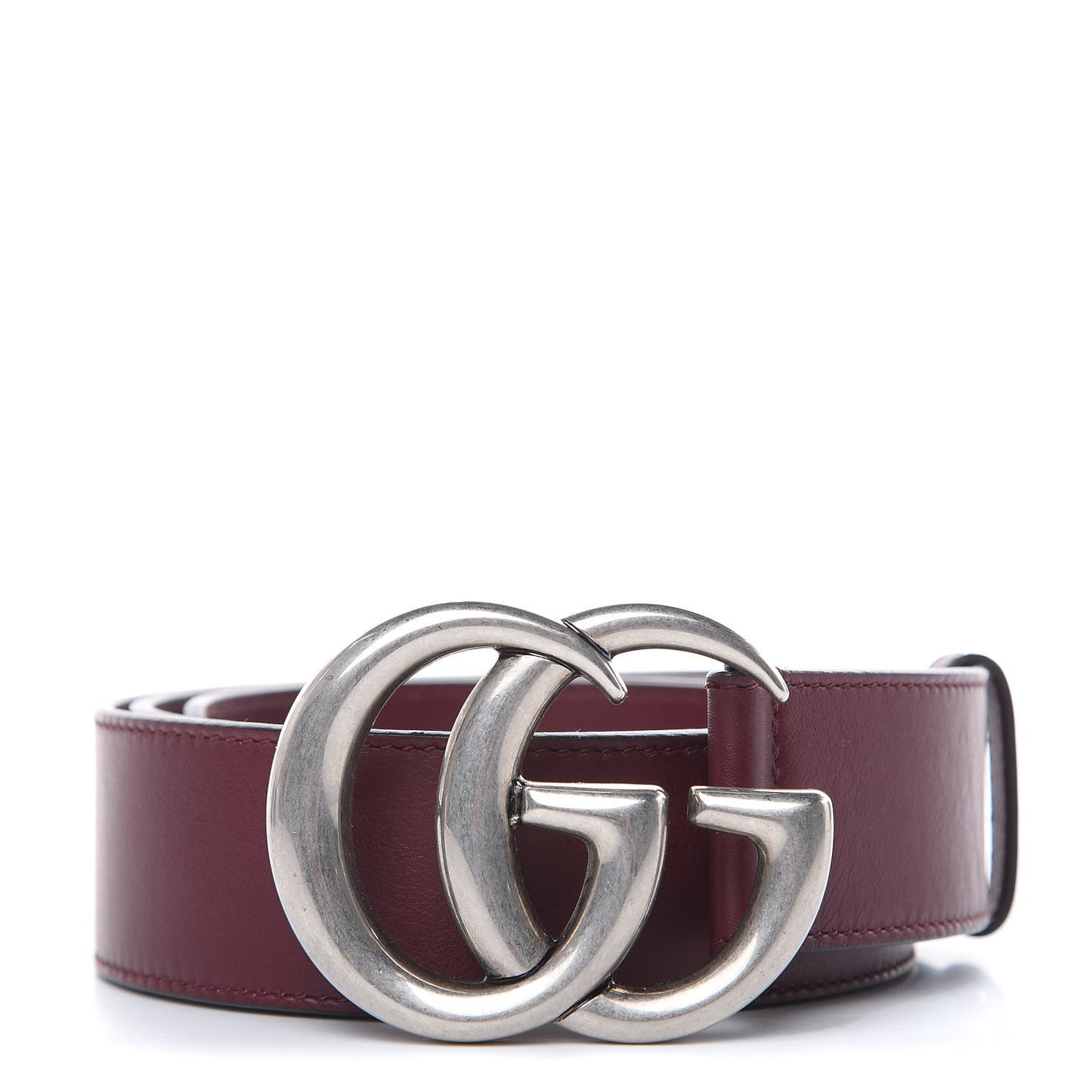 Moon Calfskin Nickel Double G 40mm Belt 90 36 Strong Red