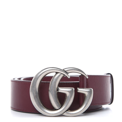 Gucci Moon Calfskin Nickel Double G 40mm Belt 90 36 Strong Red 1 of 6