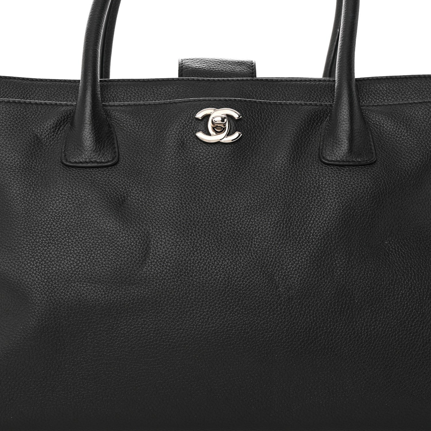 Chanel Calfskin Cerf Executive Shopper Tote Black 8 of 11
