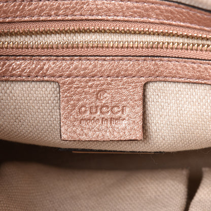 Gucci Metallic Pebbled Calfskin Small Soho Shoulder Bag Pink 6 of 15