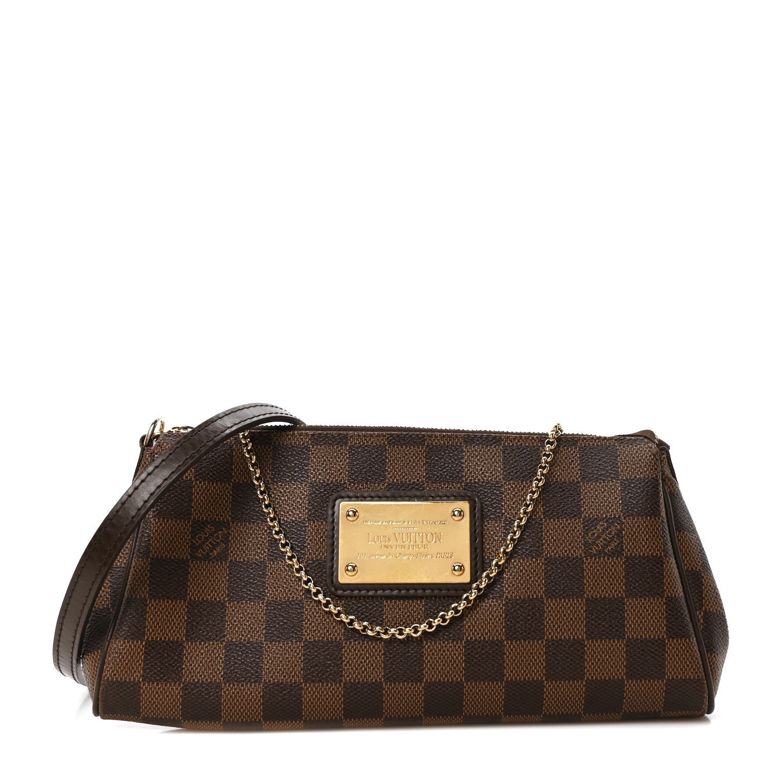 Louis Vuitton Damier Ebene Eva Clutch 1 of 9