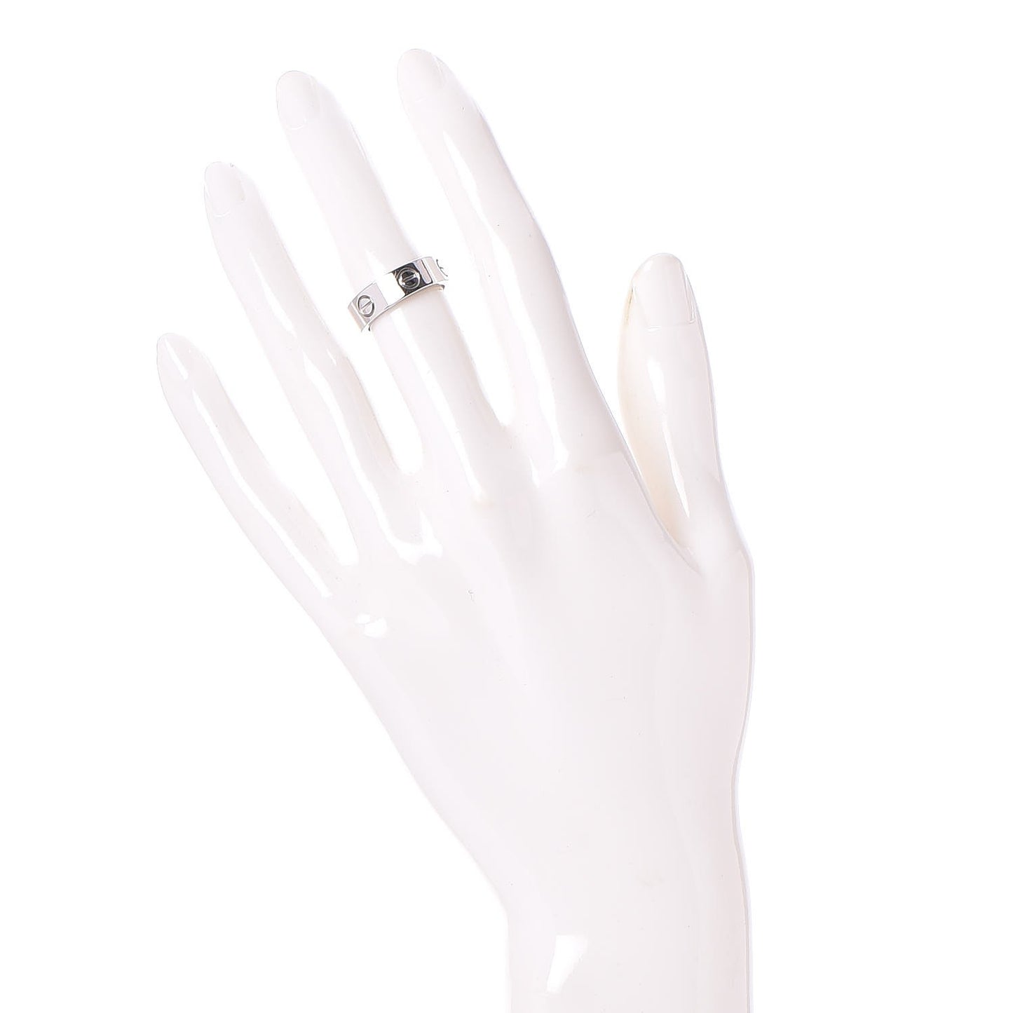 18K White Gold 5.5mm LOVE Ring 50 5.25