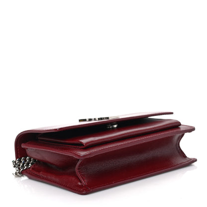 Saint Laurent Calfskin Monogram Sunset Chain Wallet Palissandre 3 of 7
