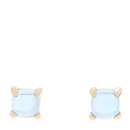 Tiffany 18K Yellow Gold Blue Topaz Paloma Picasso Sugar Stacks Earrings 1 of 5