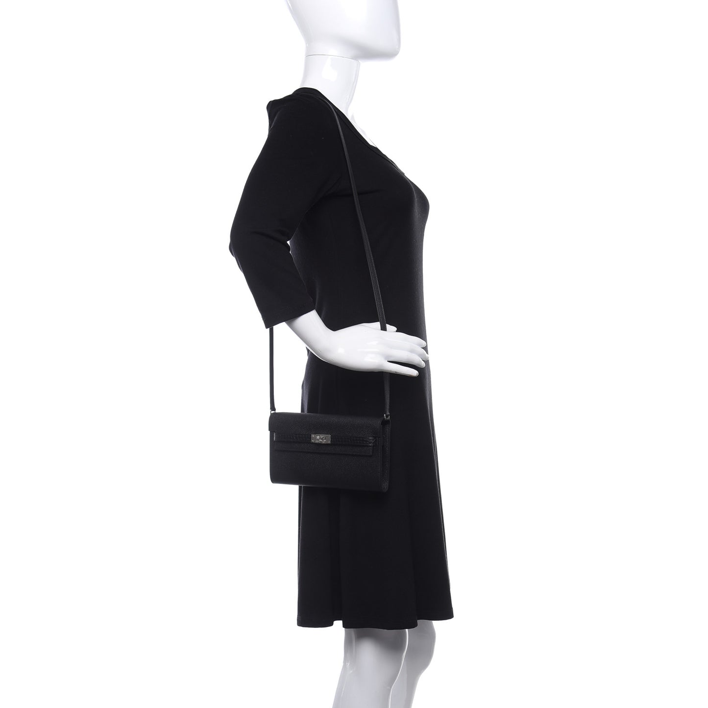 Epsom Matte Alligator Touch Kelly Wallet To Go Black