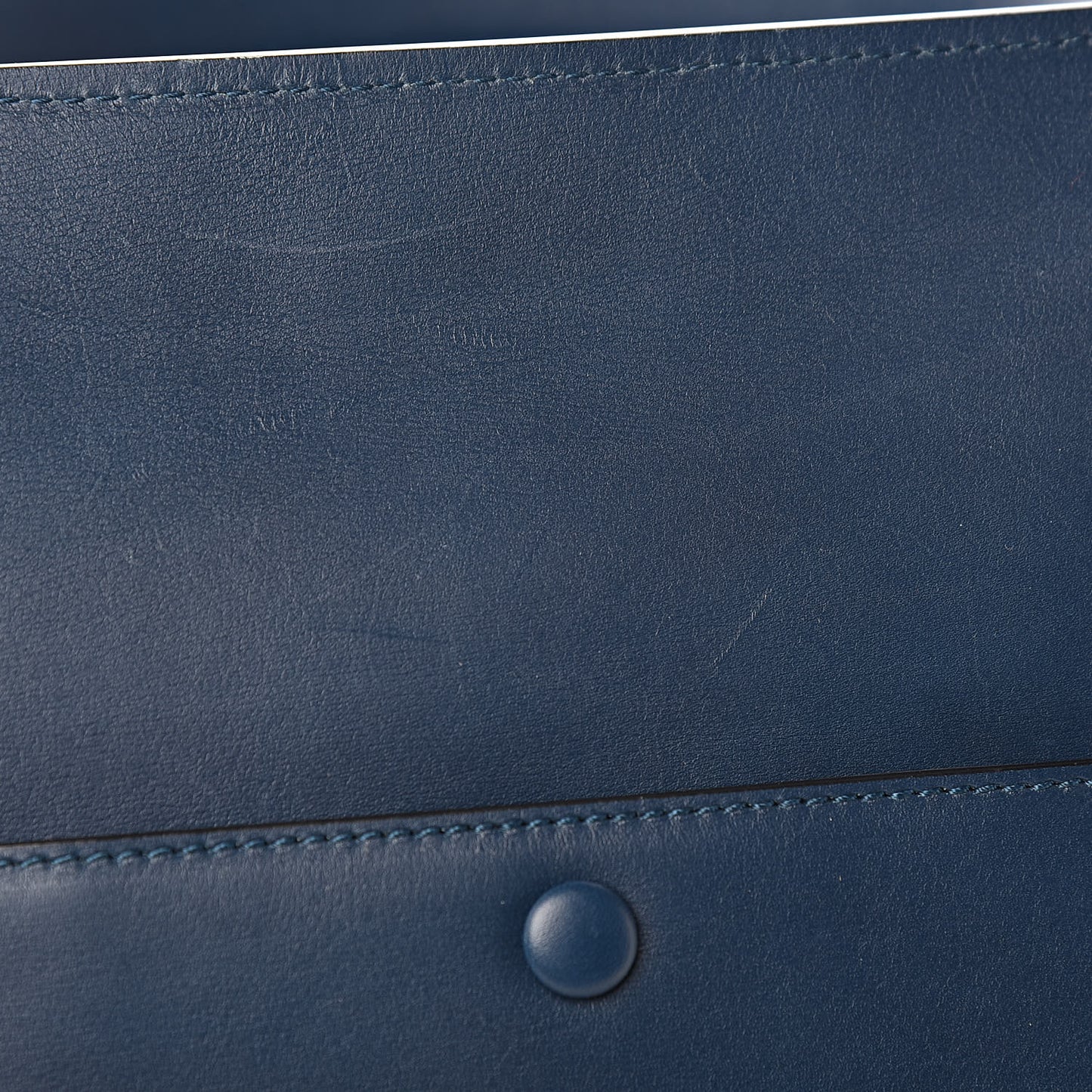 Smooth Calfskin Medium Edge Shoulder Bag Deepsea