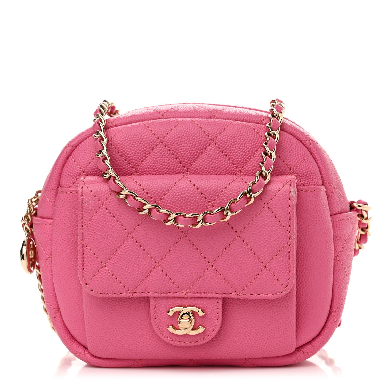 Chanel Caviar Quilted CC Day Camera Case Pink 1 of 14