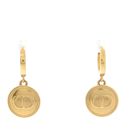 Christian Dior Metal CD Earrings Aged Gold 1 of 5