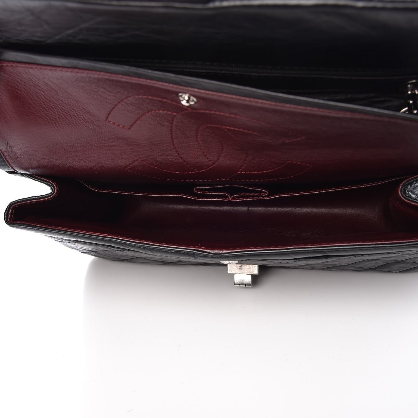 Aged Calfskin Quilted 2.55 Reissue 226 Flap Black