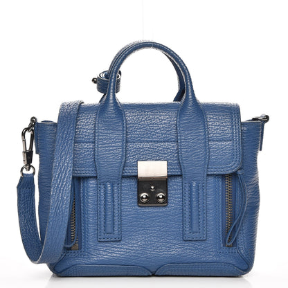 3.1 Phillip Lim 3.1 Textured Calfskin Mini Pashli Satchel Cerulean 1 of 7