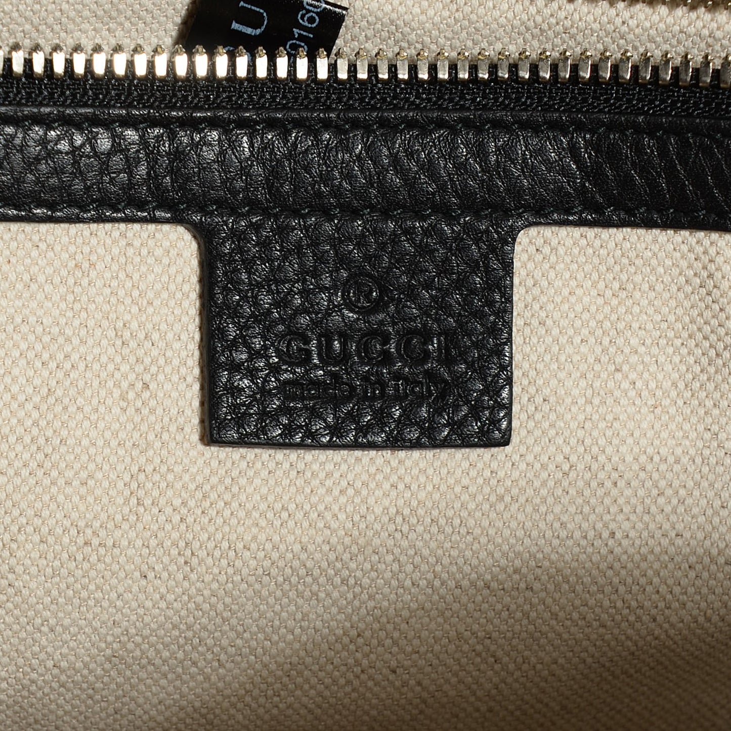 Pebbled Calfskin Large Soho Briefcase Black