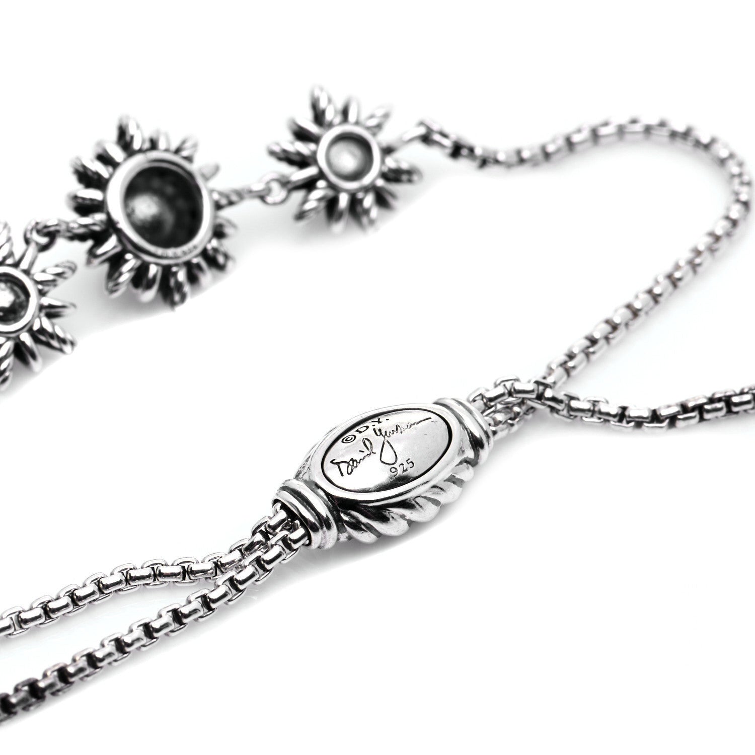 David Yurman Sterling Silver Pearl Starburst Bracelet 4 of 5