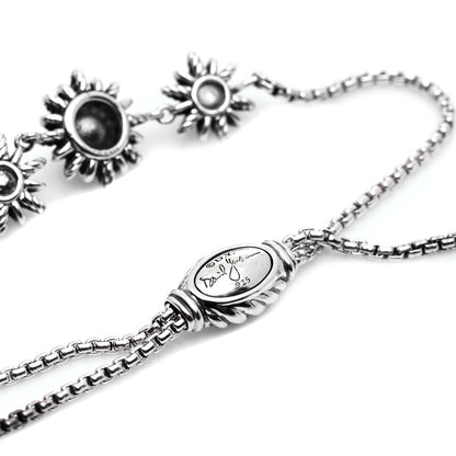 David Yurman Sterling Silver Pearl Starburst Bracelet 4 of 5