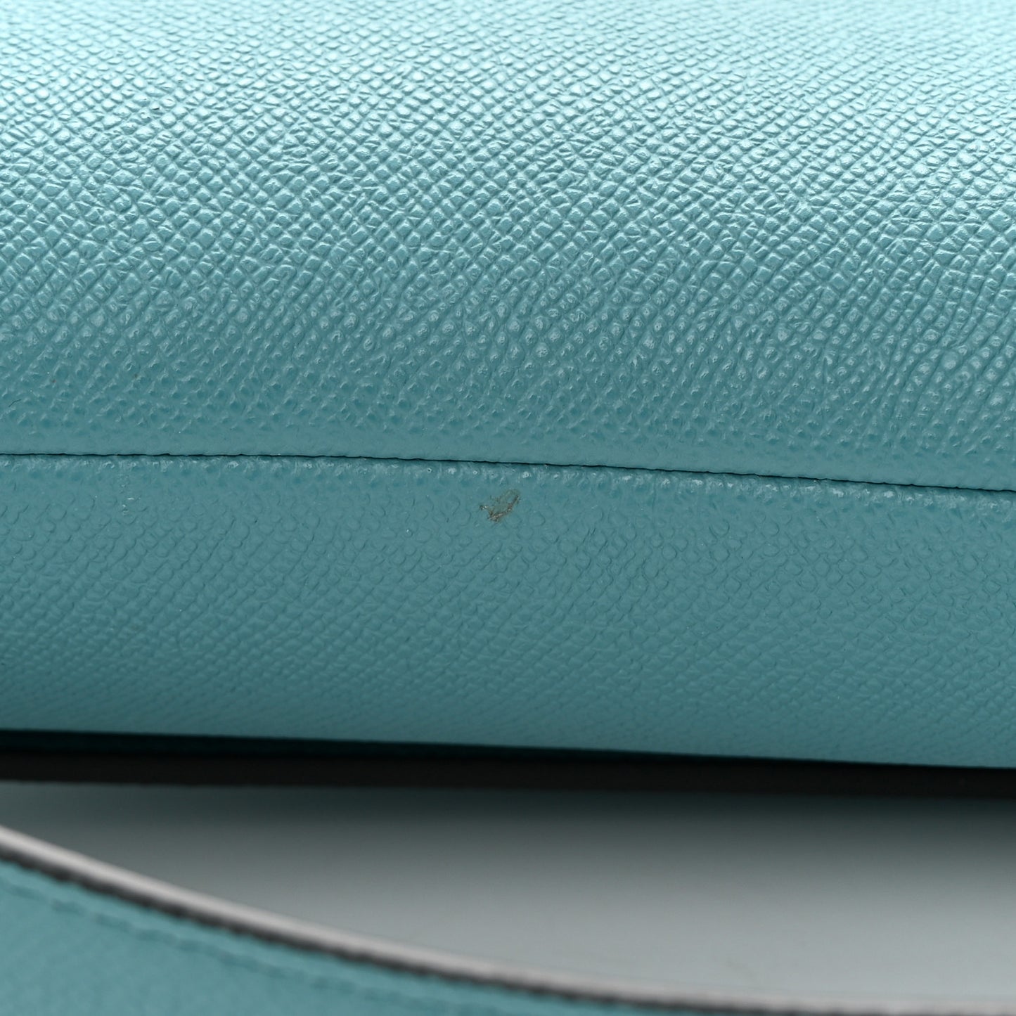 Grained Calfskin Saddle Bag Azure Blue