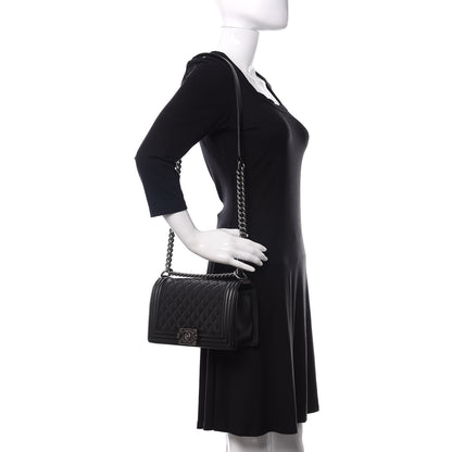 Chanel Caviar Quilted Medium Boy Flap Black 2 of 11