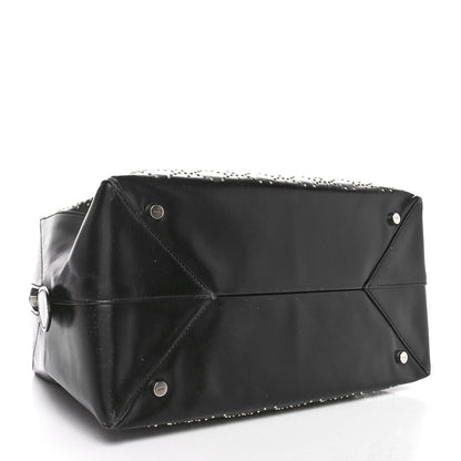 Alaia Calfskin Arabesque Studded Top Handle Bag Black 4 of 12