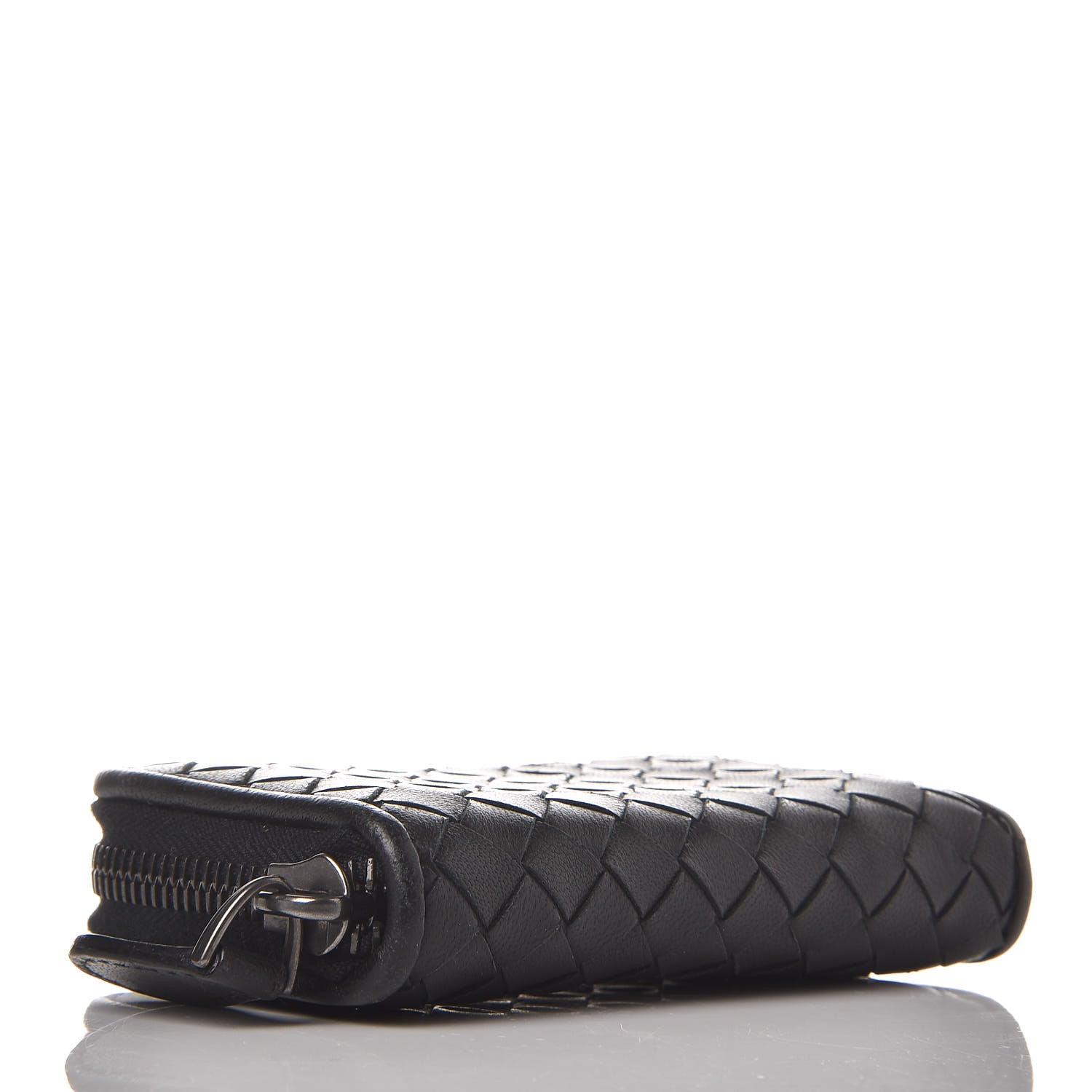 Bottega Veneta Nappa Intrecciato Zip Around Coin Purse Black 4 of 9