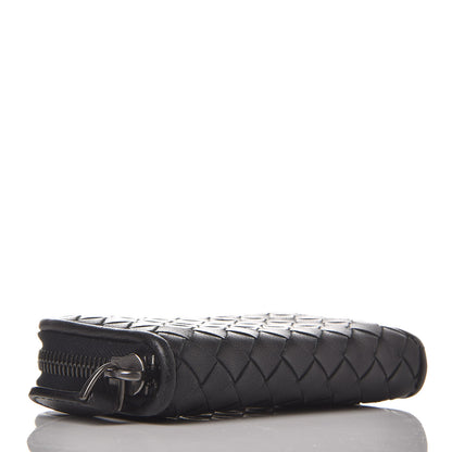 Bottega Veneta Nappa Intrecciato Zip Around Coin Purse Black 4 of 9
