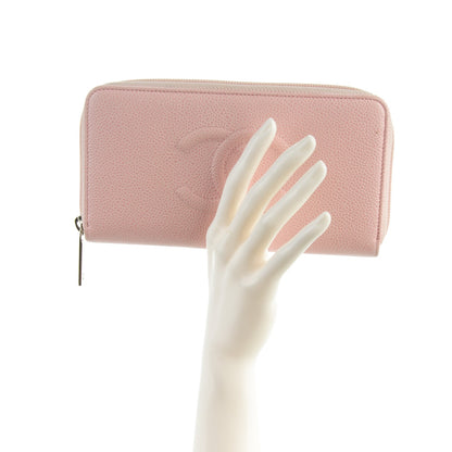 Chanel Caviar Large Timeless CC Zip Around Wallet Pink 2 of 8