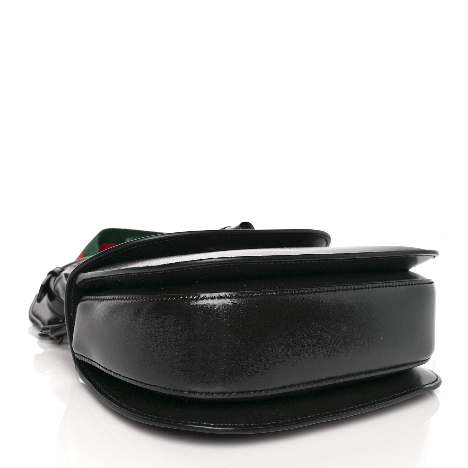 Gucci Boarded Dyana Lux Calfskin Web Monochrome Small Bamboo 1947 Top Handle Bag Black 4 of 10