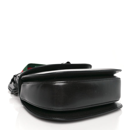 Gucci Boarded Dyana Lux Calfskin Web Monochrome Small Bamboo 1947 Top Handle Bag Black 4 of 10