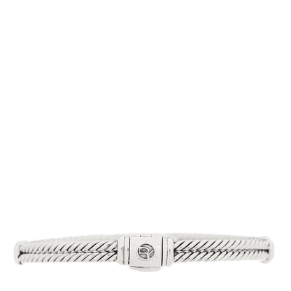 David Yurman Sterling Silver Diamond 7mm Mini Loop Labyrinth Bracelet 2 of 3