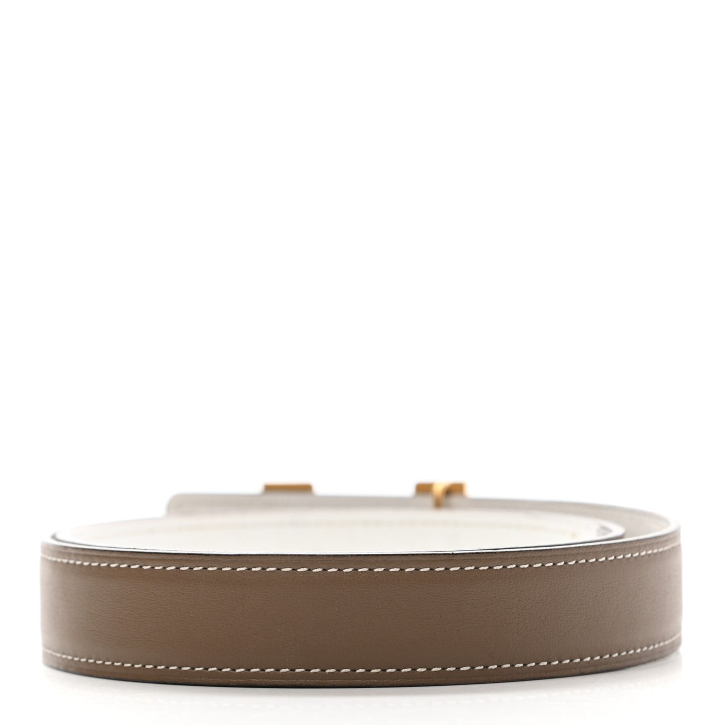Swift Epsom 32mm Constance H Belt 75 Etoupe White