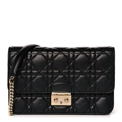 Christian Dior Lambskin Cannage Miss Dior Promenade Pouch Black 1 of 13