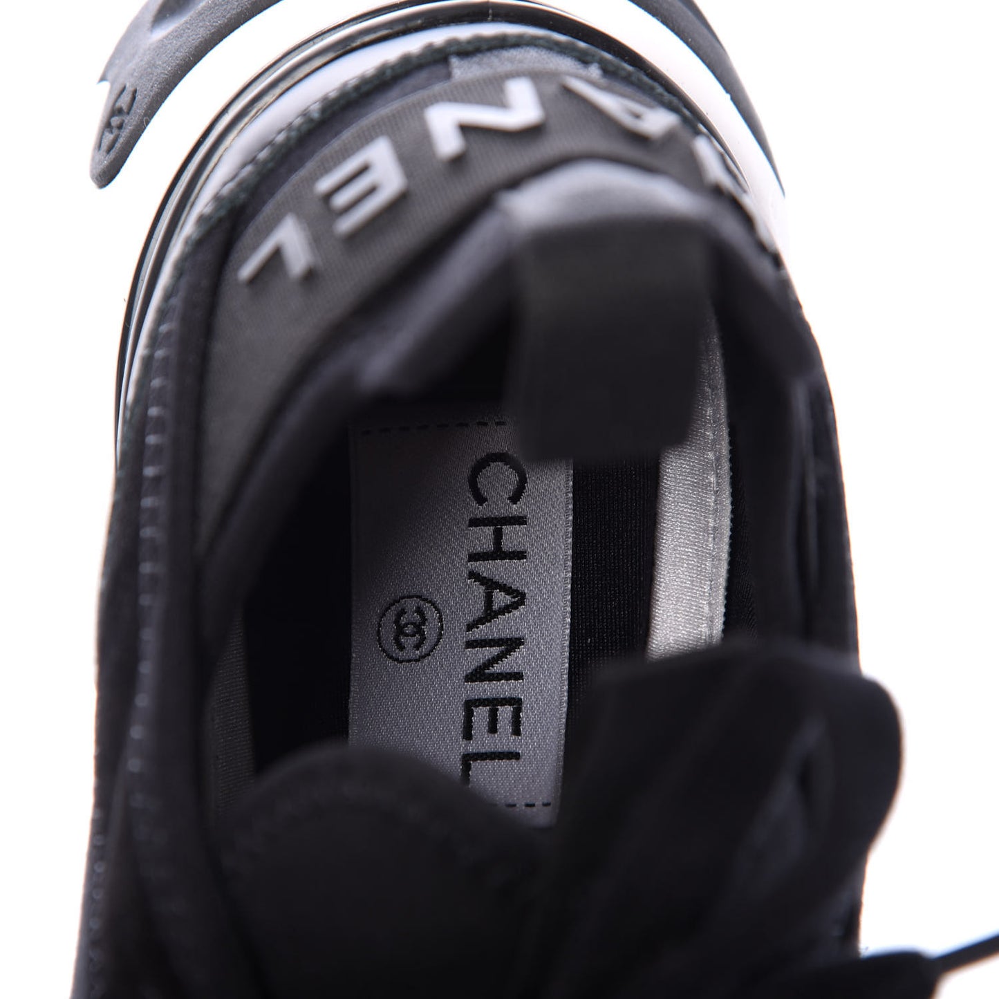 Velvet Calfskin Mixed Fibers CC Sneakers 37 Black