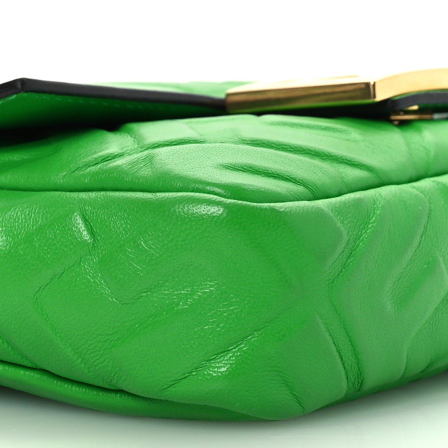 Fendi Nappa FF 1974 Embossed Mini Baguette Tomatillo 9 of 14