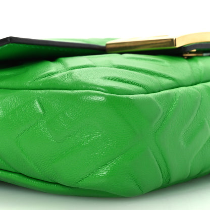 Fendi Nappa FF 1974 Embossed Mini Baguette Tomatillo 9 of 14