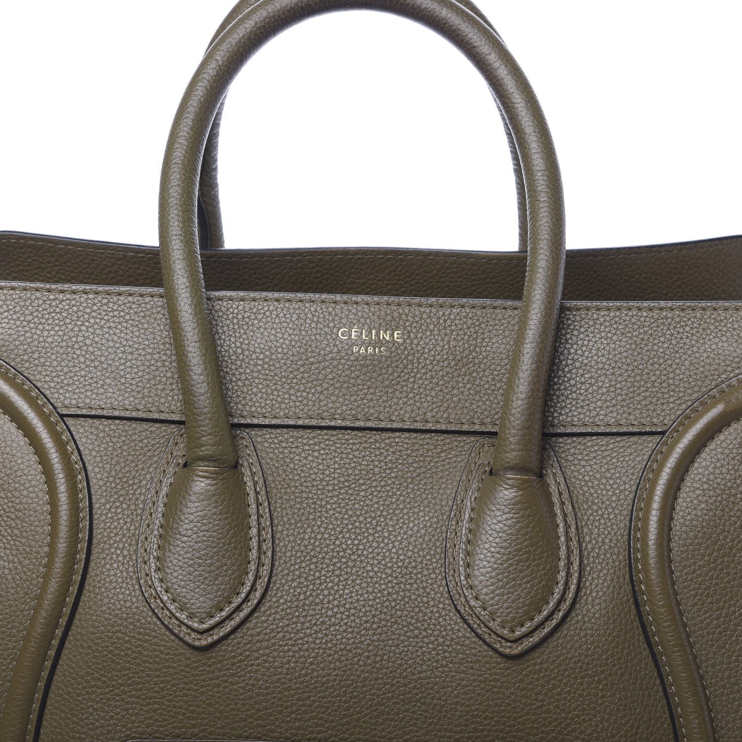 Celine Drummed Calfskin Mini Luggage Jungle 8 of 18