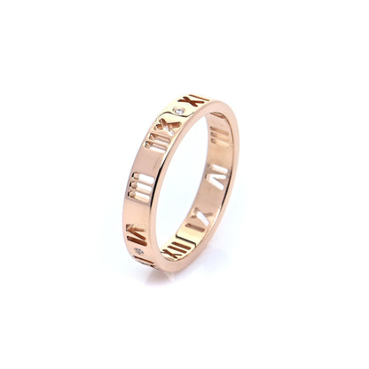 Tiffany 18K Rose Gold Diamond Atlas Pierced Ring 53 6.5 4 of 6