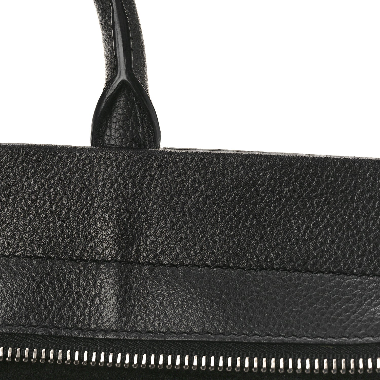 Saint Laurent Grained Calfskin Small Cabas Rive Gauche Black 10 of 10