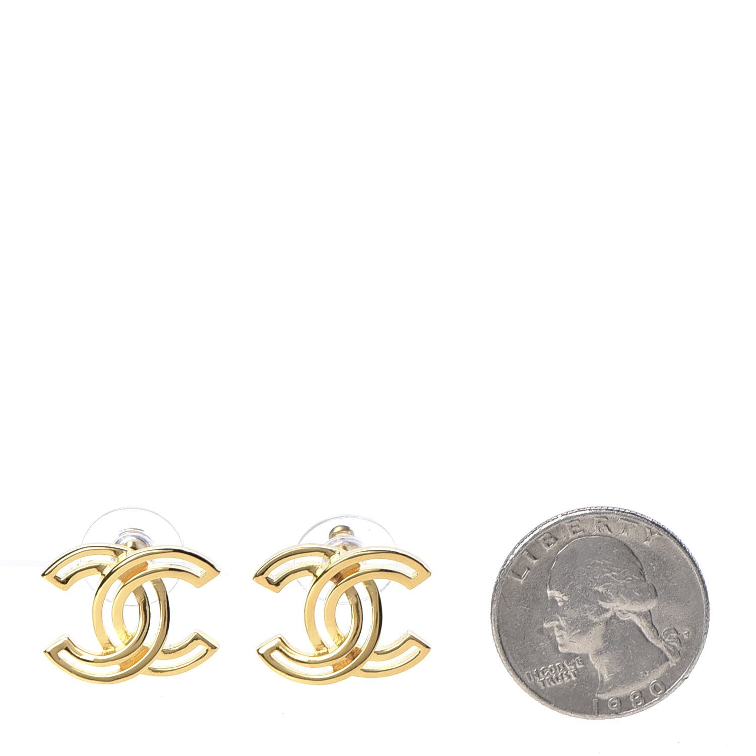 Chanel Metal Obazine CC Earrings Gold 2 of 6