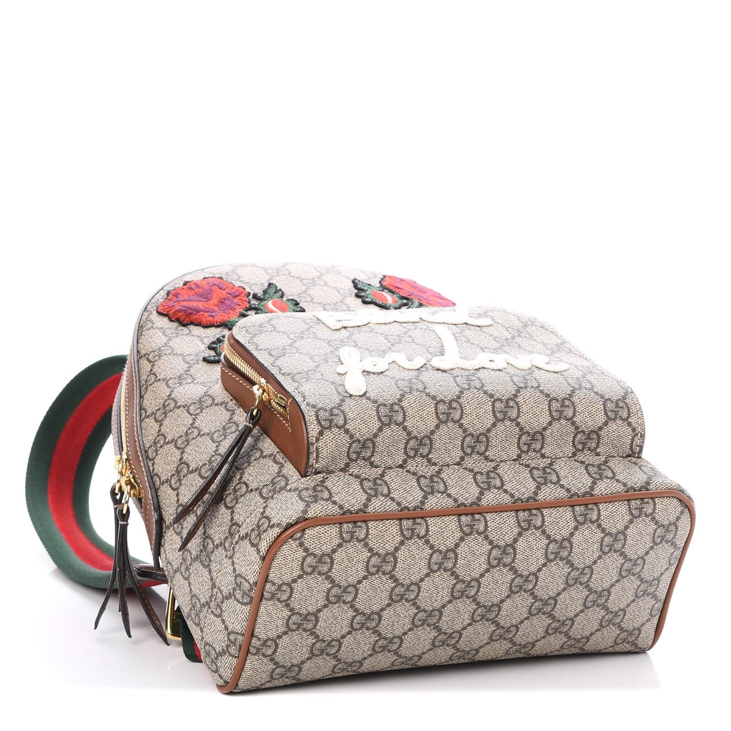 GG Supreme Monogram Web Blind For Love Embroidered Small Day Backpack