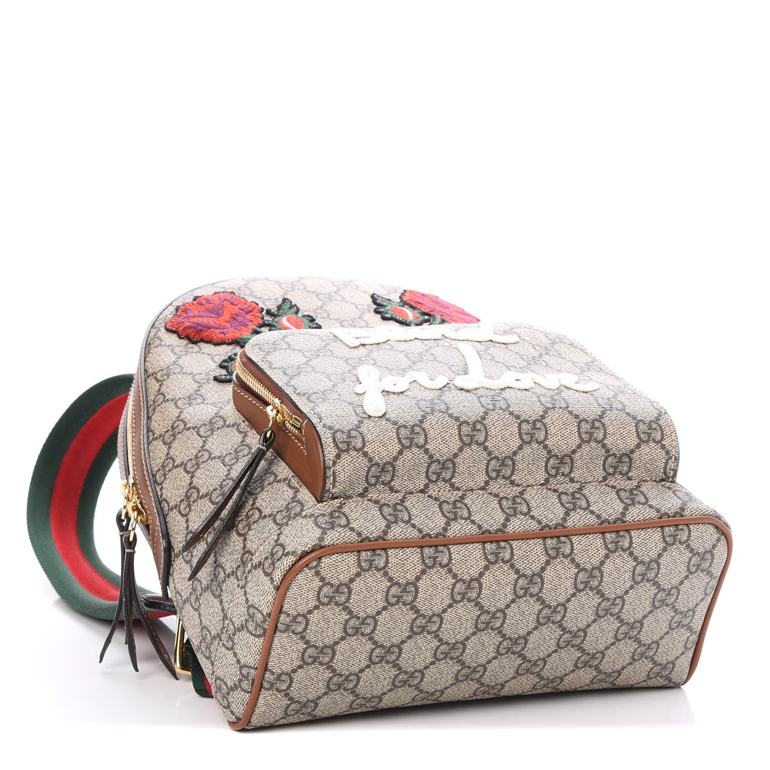 Gucci GG Supreme Monogram Web Blind For Love Embroidered Small Day Backpack 4 of 8