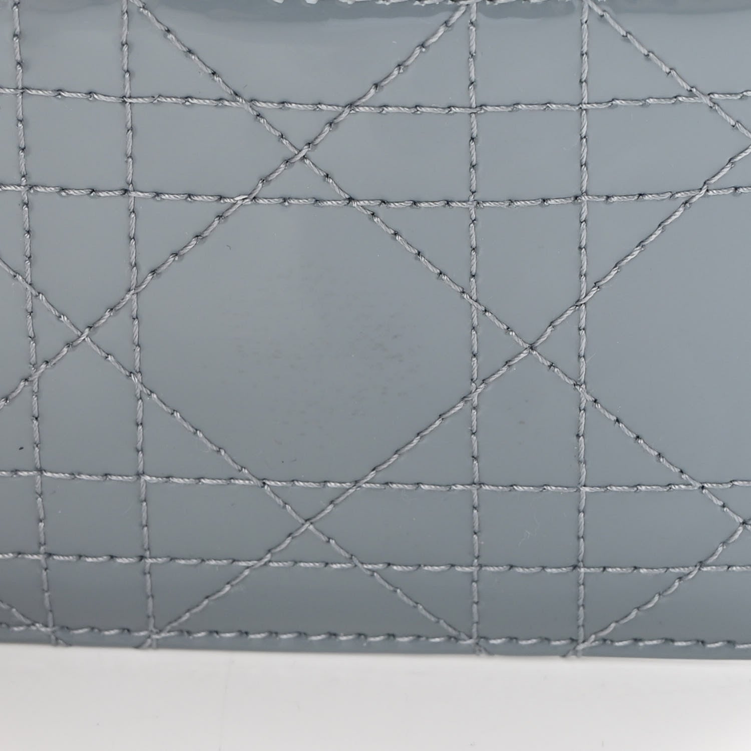 Christian Dior Patent Cannage Lady Dior Card Holder Cloud Blue 8 of 9