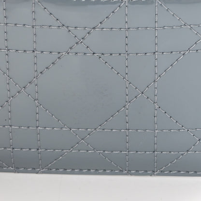 Christian Dior Patent Cannage Lady Dior Card Holder Cloud Blue 8 of 9