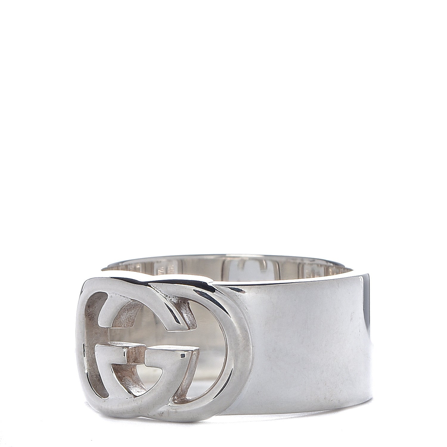 Gucci Sterling Silver 10mm Interlocking G Band Ring 60 9 3 of 7