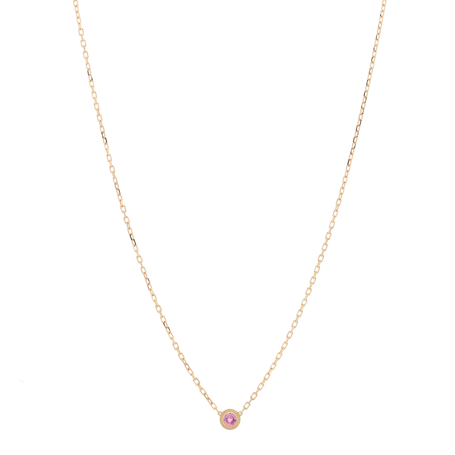 Cartier 18K Pink Gold Pink Sapphire D'Amour Pendant Necklace 1 of 6
