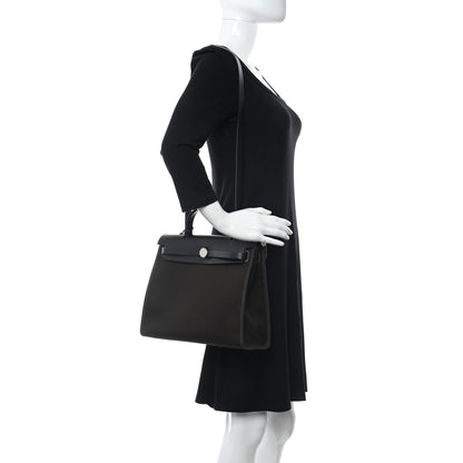 Hermes Toile H Berline Vache Hunter Herbag Zip 31 PM Ebene Black 2 of 15