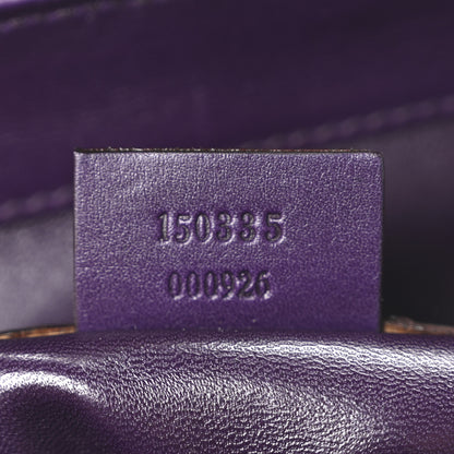 Gucci Crocodile Large Treasure Boston Purple 7 of 10