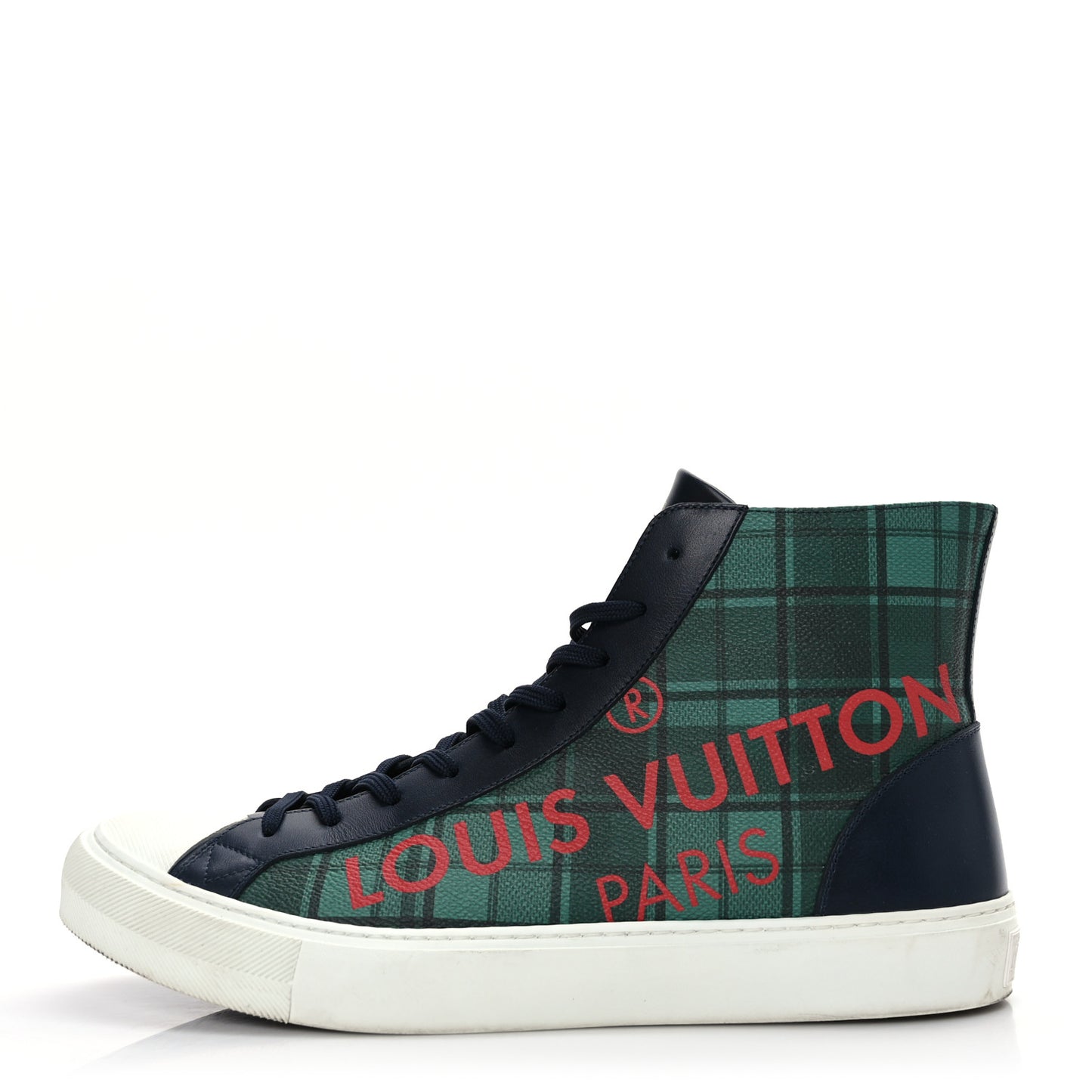 Tartan Tattoo Sneaker Boots 9 Navy Green