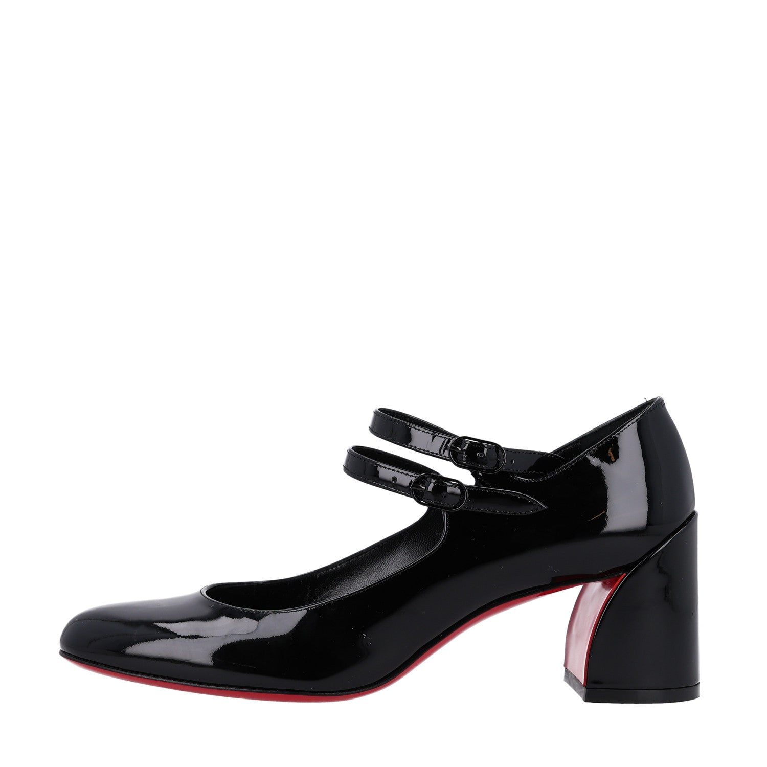 Christian Louboutin Patent Miss Jane Mary Janes 55 Pumps 37.5 Black 1 of 10