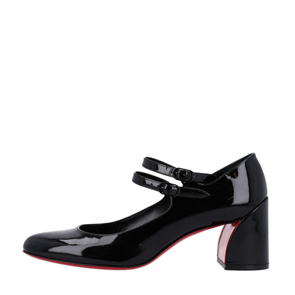Christian Louboutin Patent Miss Jane Mary Janes 55 Pumps 37.5 Black 1 of 10