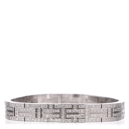Hermes 18K White Gold Diamond Kilim Bracelet 1 of 7