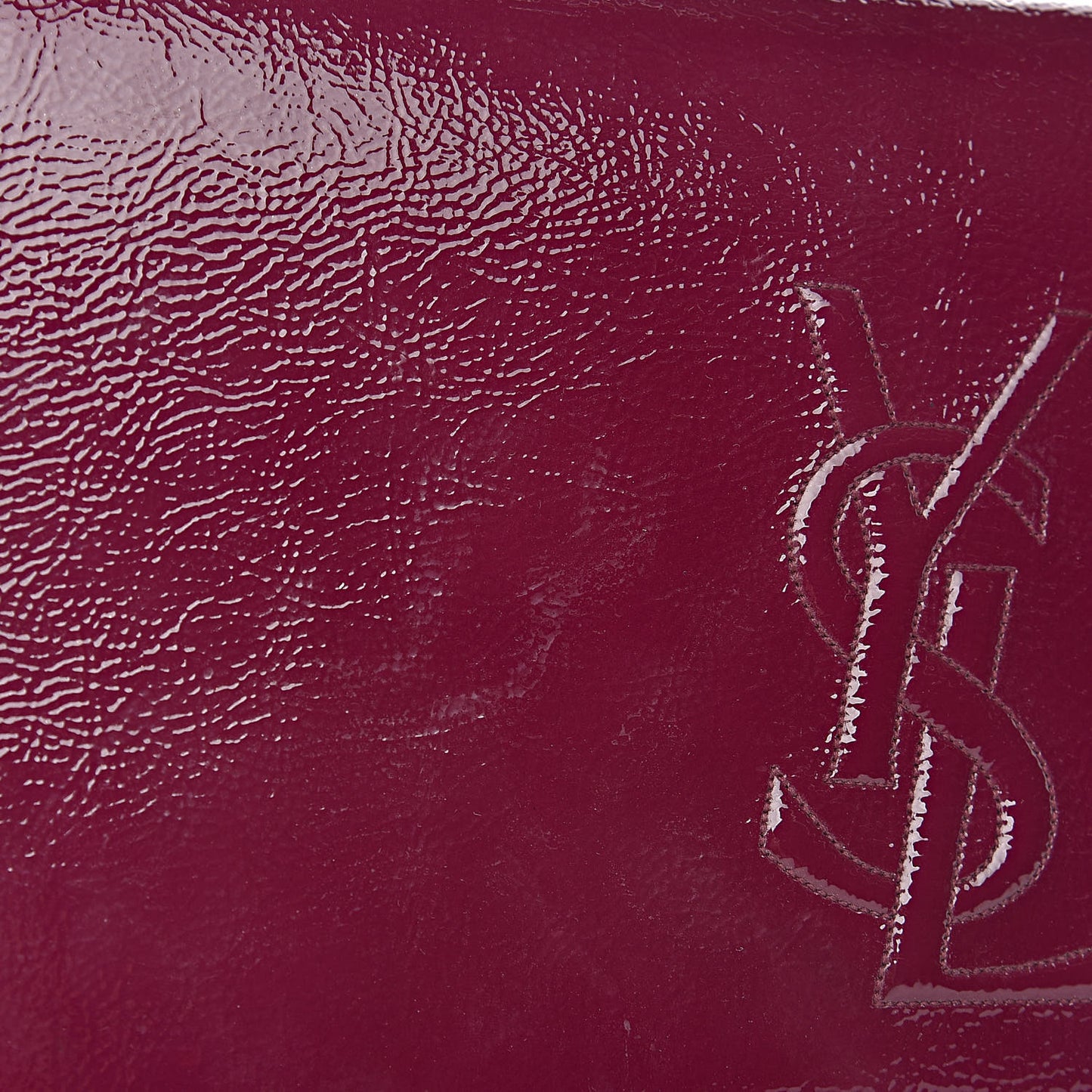 Textured Patent Monogram Large Belle De Jour Clutch Purple