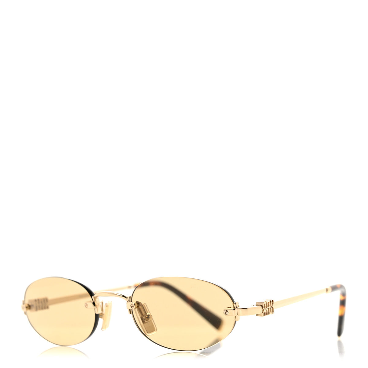 Miu Miu Metal Aube Sunglasses SMUA54 Gold Camomile 1 of 9