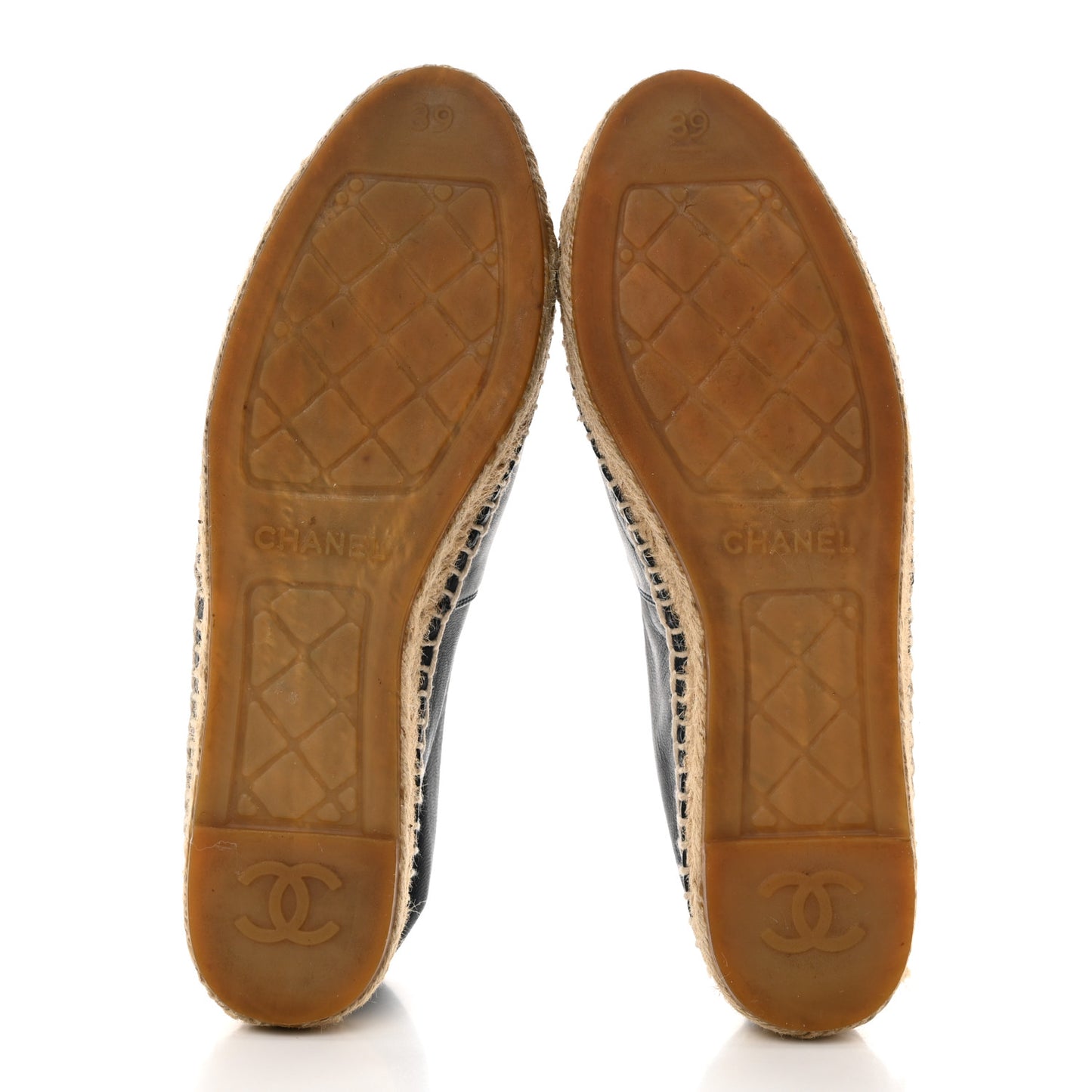Lambskin CC Espadrilles 39 Navy Black